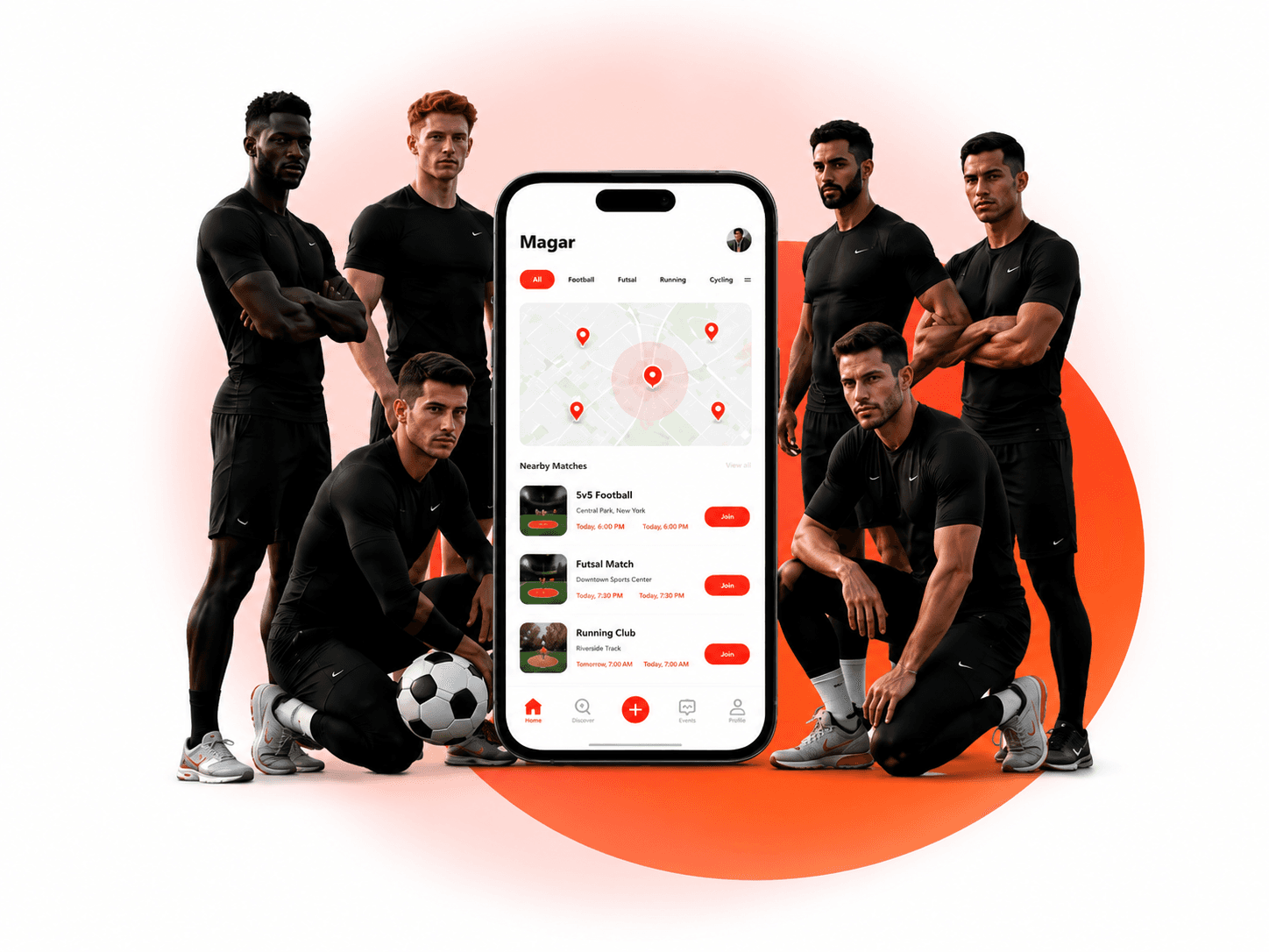 Magar sports app with athletes